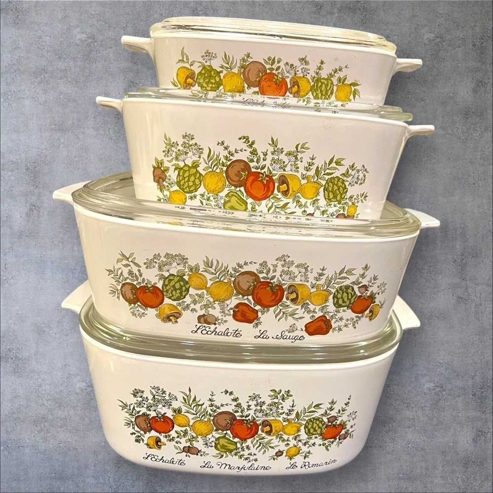 RARE SET Corningware ‘spice of life’ Bakeware Set‎